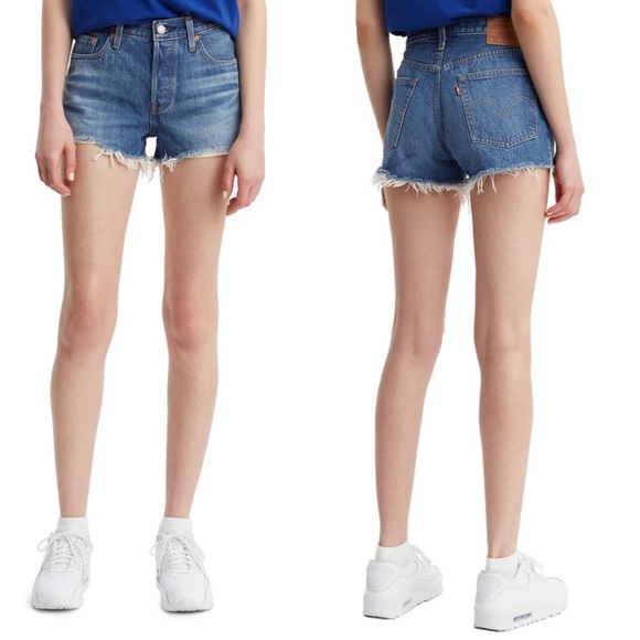 Levi’s High Rise Cut Off Denim Shorts - Picture 1 of 5